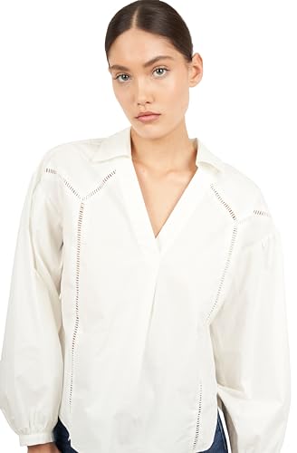 Image of Joie Women's Toga Long Sleeve Blouse - Collared Puffed Sleeve Shirt Blouse for Women
