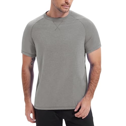 Image of Mens Swim Shirts UPF 50+ Sun Shirts Rash Guard Quick-Dry Fishing T-Shirts