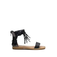 Nero Giardini E131901F Sandali Teens da Ragazza in Pelle E Materiale Tecnico - Nero 35 EU