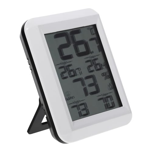 Healvian 2pcs Hygrometer Digital Humidity Meter Digital Temperature Meter Temperature and Humidity Meter Indoor White Thermometer
