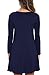VEIMEILI Women's Casual Plain Simple T-Shirt Loose Pocket Dress with Pockets (L, Navy Blue)