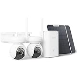 Reolink 4K Solarkamera-Set für den Außenbereich (kabellos), 2X Atlas PT Ultra mit Home Hub, 20000mAh Akku
