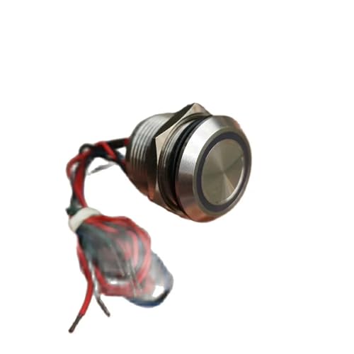 Interrupteur piézo lumineux étanche avec anneau LED RGB 5V