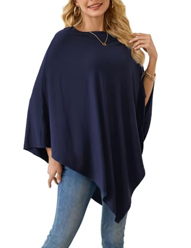 Ferand Women's Versatile Poncho Tops Lightweight Wrap Scarf for