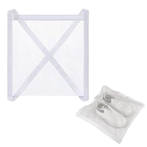 Bolsa Lavadora Zapatillas,Bolsa para Lavar Zapatos para Lavadora,Bolsa Lavadora Zapatillas Con Cremallera,Bolsa de Lavado de Zapatos de Malla,Duradero y Reutilizable,Protege los Zapatos e los Daños