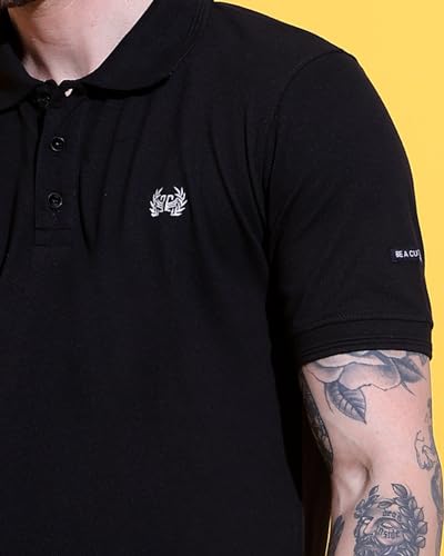 Image of Men's Polo T-Shirt Cotton Casual Comfortable Relaxed Fit Regular Collar Neck Stylish Half Sleeves Daily Office Formal Wear T-Shirt for Men