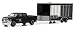 Greenlight 1:64 2016 Ram 2500 and Glass Display Traile Die Cast Vehicle