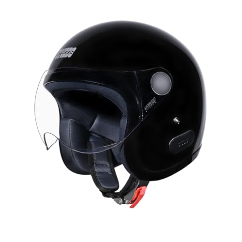 Image of Studds Jet Open Face ISI Certified Helmet with Chopper Visor Black - M