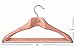 Woodlore Deluxe Contour Cedar Wooden Wide Shoulder Suit Hanger (2-Pack)