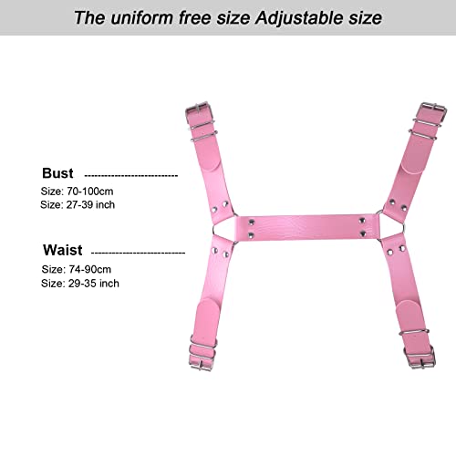 Men's Leather Body Harness Punk Chest Belt Adjustable Gothic Carnival Halloween Dance Christmas Costume Accessories3