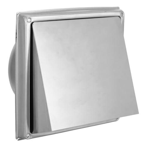 Grille de ventilation de sécheuse en acier inoxydable résistant aux nuisibles avec clapet 15cm