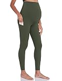 Enerful Women's Maternity Workout Leggings Over The Belly Pregnancy Active Wear Athletic Yoga Pants