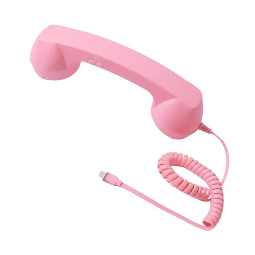 Image of Retro Phone Handset Phone Receiver for Mobile Phone Meetings All Smartphones Pink Consumer Electronics| Home Telephones & Accessories| Corded Telephones