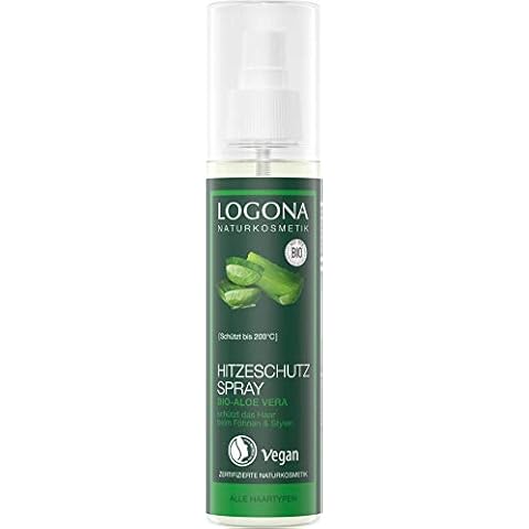 LOGONA Naturkosmetik Hitzeschutzspray Bio-Aloe, Zum Stylen aller Haartypen, Effektive Schutz-Formel, Natürlicher Hitzschutz-Komplex für gesunde & gepflegte Haare, Vegan, 150ml Cover