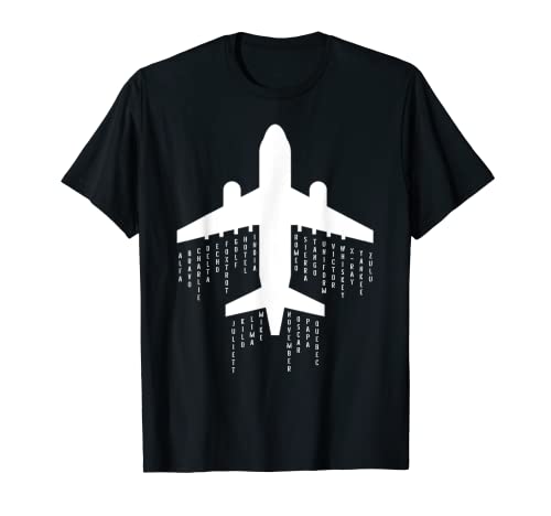 Alfabeto fonético del piloto de avión Camiseta