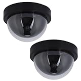 USO VERSÁTIL EN INTERIORES Y EXTERIORES: Estas cámaras de seguridad falsas MR02Y están diseñadas para ambientes interiores y exteriores. La carcasa de plástico ABS reutilizable proporciona una excelente protección a prueba de agua.