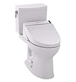 TOTO MW4542044CUFG#01 WASHLET+ Drake II 1G Two-Piece Elongated 1.0 GPF Toilet and WASHLET C200 Bidet Seat, Cotton White
