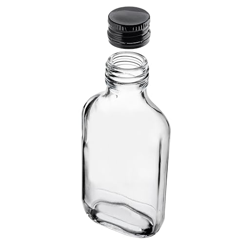 KADAX 100er Set Flachmann 100ml, kleine Glasflaschen mit Schraubverschluss, Fläschchen, leere Flaschen zum Befüllen, mini Likörflaschen… – Ansicht 7