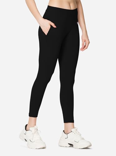 Image of VSTAR PL02 Women Ankle Length Stretchable Slim Fit Leggings with Secured Side Pocket | Moisture-Wicking | Soft Waistband & Cotton-Elastane Fabric
