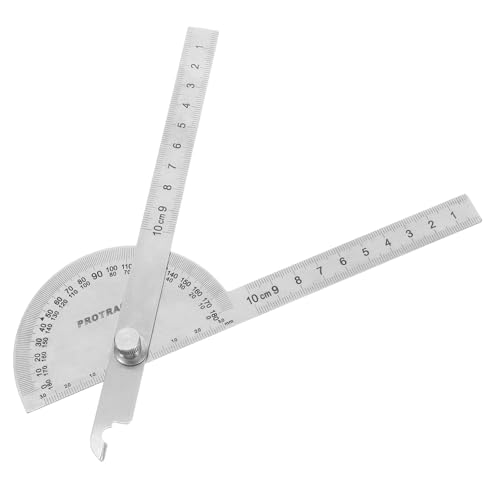 Amosfun Stainless Steel Protractor Angle Ruler for Carpentry Woodworking Construction Heavy Duty Dual Function Measuring Layout Tool with Industrial Accuracy Compact and Portable Design
