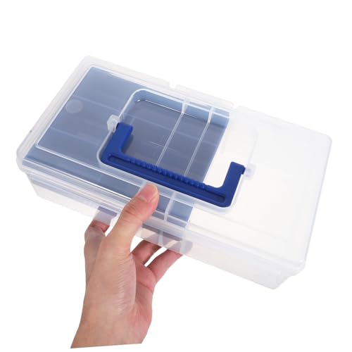 Boîte de rangement plastique transparente pour accessoires de couture - 5