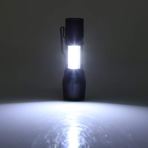 Image of Panther Rechargeable Mini LED Torch | 400 Lumens XPE + COB LED with Zoom 3 Modes Aluminium Housing Micro USB Charging Portable Torch for Camping, Emergency, Bicycle and Vehicle