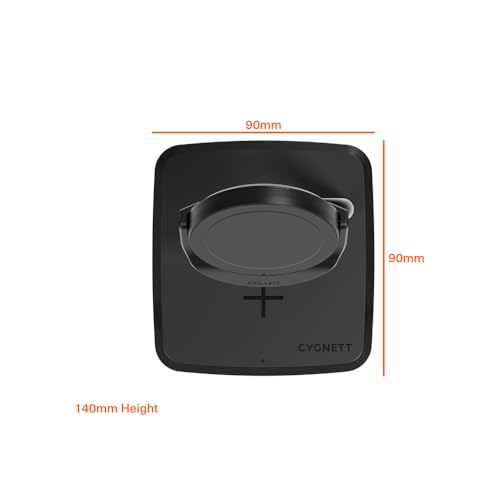 Soporte de carga inalámbrico magnético 2 en 1 compatible con Qi2 negro ChargeBase para móvil 5