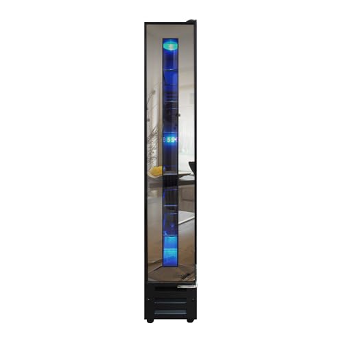 Image of Vinotemp 7 Bottle Wine Cooler Refrigerator Freestanding Wine Cellar or Built-in Installation with Automatic Defrost, LED Display and Front Venting, 7 Bottle, Mirror
