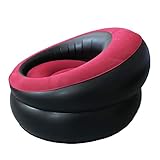 WINOMO - Sofá hinchable hinchable para sofá, plegable, para exteriores, para interiores, dormitorio, camping, picnic, (rojo)