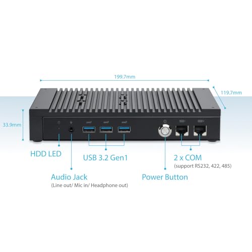 Image of ASUS Mini PC PL64-B-S5087MN | Intel Core i5 1235U | 32GB x 2 DDR4 RAM Support | Fanless Industrial Compact PC | Dual LAN + 2.5GbE, Triple 4K HDMI, Wi-Fi 6E, Dual M.2 PCIe Gen4 Storage