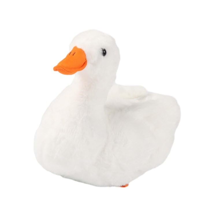 KIZDY Soft Toys for Girls Cute Duck Super Soft Stuffed Lovable & Huggable Plush Toy Gift for Kids Birthdays & Special Occasions for Couple (Size: 30 cm) (White)