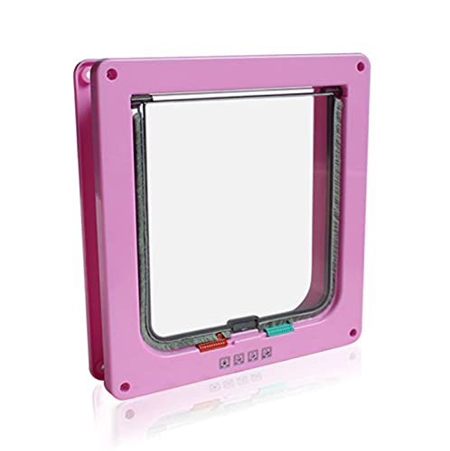 ErZhuiZi Chatière Rose, Tunnel Inclus, Installation Facile, Durable, Chatière pour Chats et Petits Chiens,Pink-M-Size:19.2 * 22 * 5.5CM