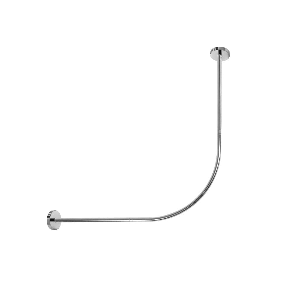 Barre de rideau de douche murale en acier inoxydable réglable 70-95cm sans perçage