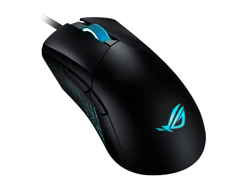 ASUS ROG Gladius III Asymmetrical Gaming Mouse with Specially Tuned 19,000 dpi Sensor, Exclusive Push-fit Switch sockets II, Zero Click Latency, Laser-Engraved ROG Side Aesthetic