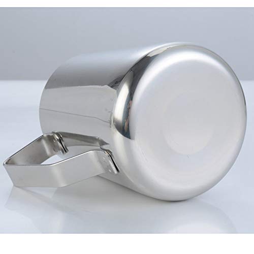 CINY Jarra Para Leche Espumar De Acero Inoxidable 600ml, Jarra De Leche De Metal Jarras De Café Con Marca De Medición, Para Capuchino Máquina De Café Con Leche Espumar, Taza Medidora Para Hervidor - Imagen 8