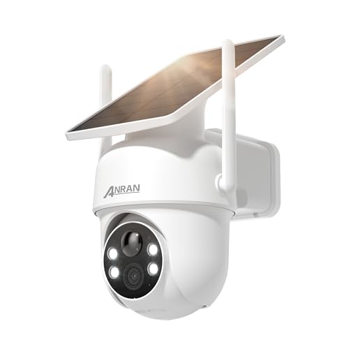 ANRAN 5MP Solar Security Cameras Wireless Outdoor, 2.4G WiFi Camera
