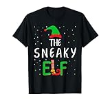 Photo Gallery sneaky elf family matching christmas pjs funny maglietta Photo Gallery sneaky elf family matching christmas pjs funny maglietta