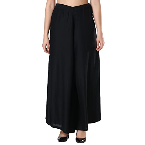 Image of Super Soft Flared Solid Rayon Sharara In 10 Attractive Colours For Women's And Girl's