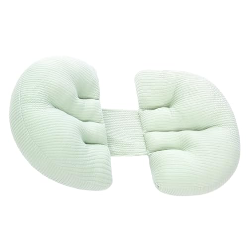 HOODANCOS U-Shaped Pillow Side Body Stomach Pregnant Pillows Pregnancy Pillows Sleeping Maternity Pillow for Pregnant Women Haves Lumbar Pillow Pregnant Women Waist Pillow Cotton Light Green