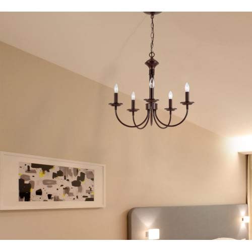 Bel Air Lighting Tg9015 Bk Transitional Seven Chandelier From Clearwater Collection In Black Finish, 18.00 Inches, 10.00X18.00X18.00 Lighting Accessory #TOP4