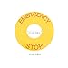 POPETPOP Emergency Stop Sign Stickers 10-Pack Industrial Warning Labels for Machinery Electrical Devices Durable Adhesive Decals for Factory Office Safety