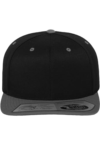 Flexfit Mütze 110 Fitted Snapback Baseball Caps Einheitsgröße Black/Grey