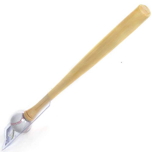 AX Esportes Kit Taco De Baseball em Madeira e Bola , Marrom