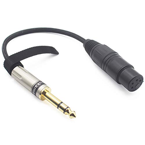 Adaptateur XLR 4 broches vers TRS 6,35 mm Youkamoo en argent plaqué