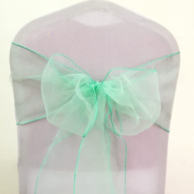 50 Stück / 100 Stück Kristall-Organza-Stuhl-Schleifen für Hochzeit, Stuhl-Schärpe, Bänder, Hotel, Party, Bankett, Dekoration