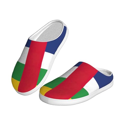 Cozy Central African flag print Slippers Indoor and Outdoor Fuzzy House Shoes Anti-Skid Sole Gifts for Women Indoor Scuff2