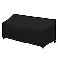Easy-Going Waterproof Patio Sofa Cover UV Resistant 3 Seater Outdoor Sofa Cover Weatherproof Lawn Patio Furniture Cover with Tape Sealed Seam (79Wx37Dx35H inch, Black)