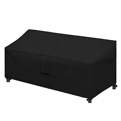 Easy-Going Waterproof Patio Sofa Cover UV Resistant 3 Seater Outdoor Sofa Cover Weatherproof Lawn Patio Furniture Cover with Tape Sealed Seam (79Wx37Dx35H inch, Black) 79"Wx37"Dx35"H Black