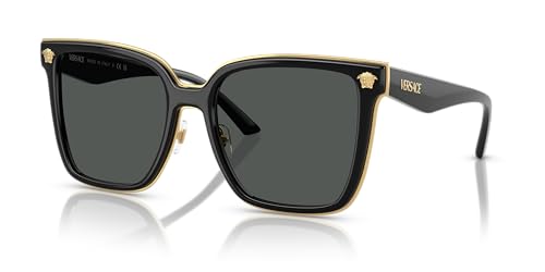 Versace Woman Sunglasses Black Frame, Dark Grey Lenses, 58MM
