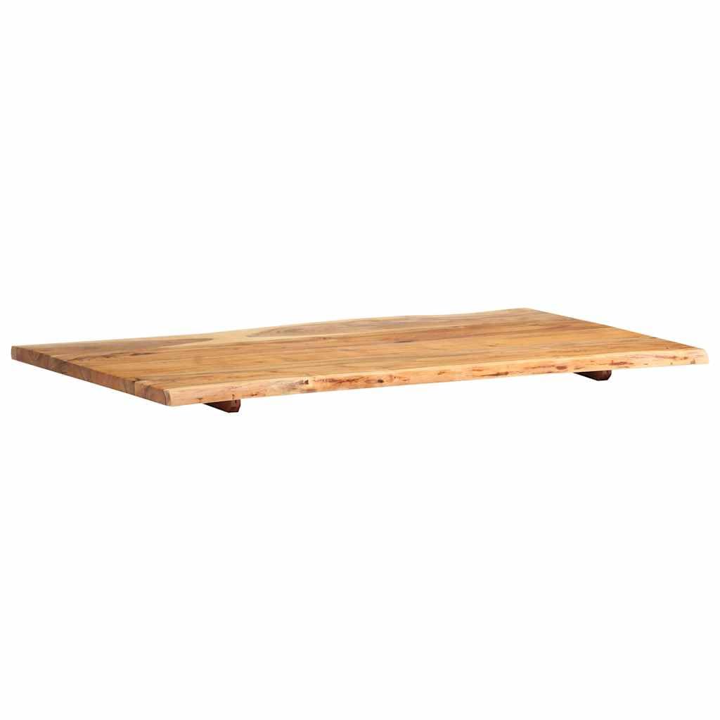 Blat z Litego Drewna Akacjowego 100x(50-60) x2,5 cm z ną Krawędzią